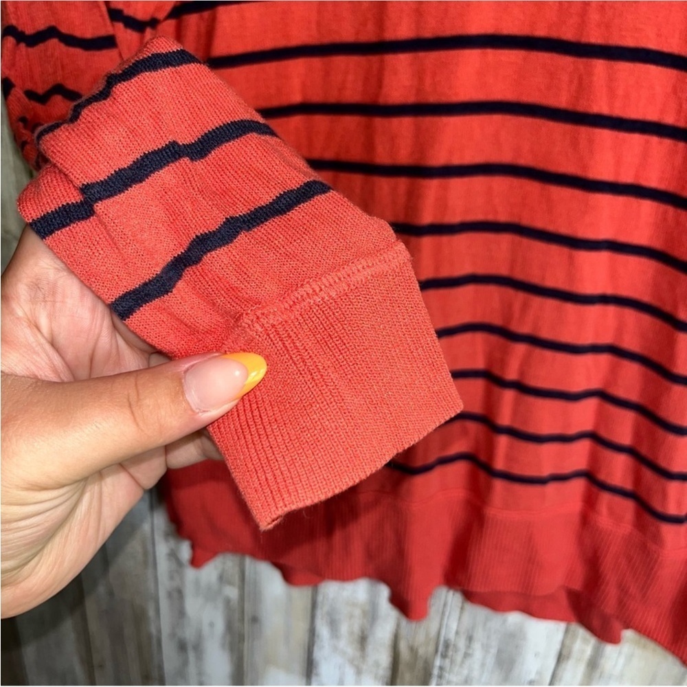 Talbots Red Striped Long Sleeve - Picture 3 of 4